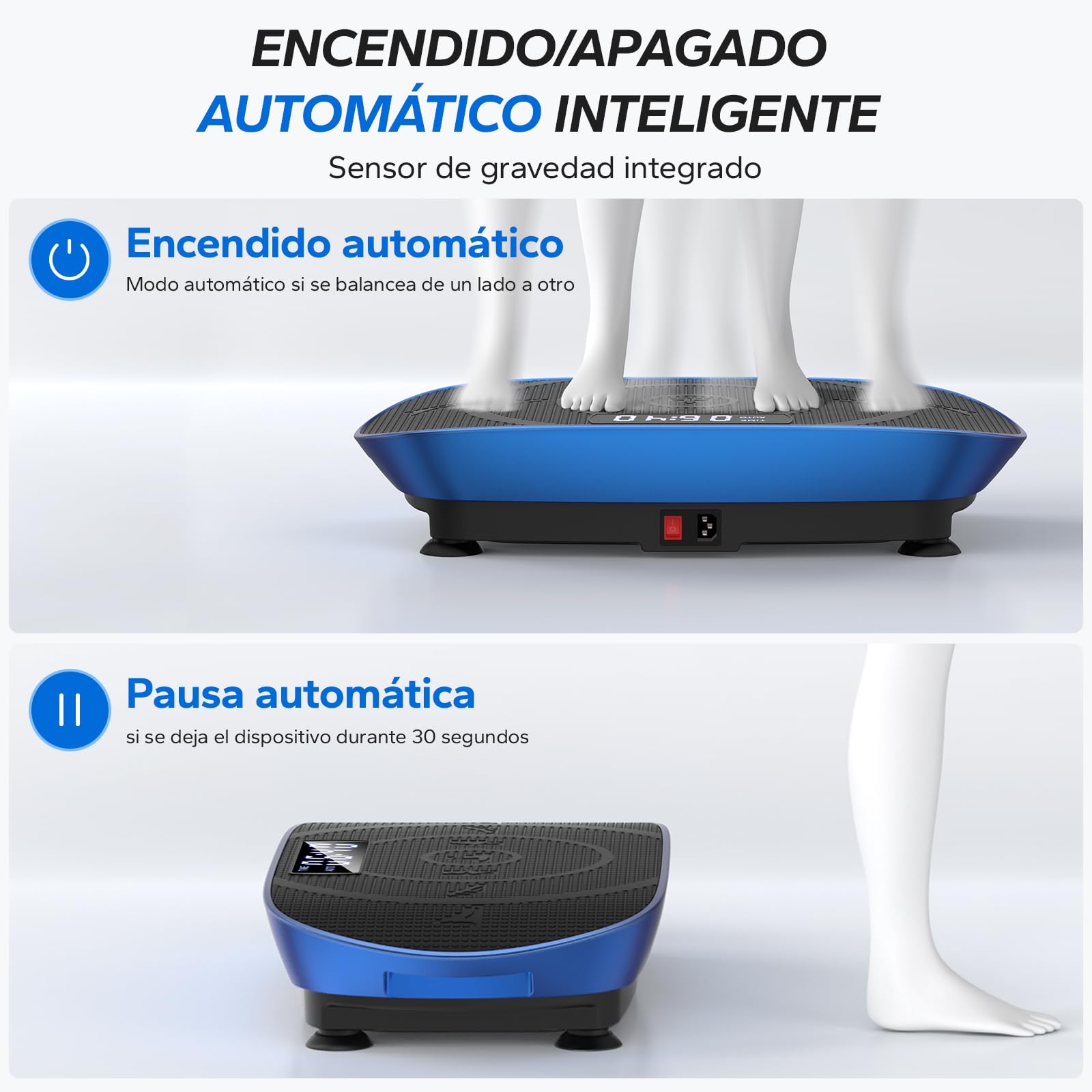 MERACH Plataforma Vibratoria, Potente Plataforma Vibración Muscular para Musculación y Moldeado, Control Automático de Velocidad, Altavoz Bluetooth Incorporado