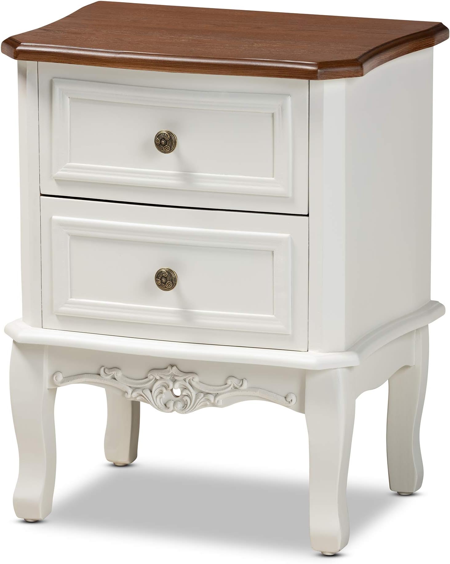 Nightstands, White/Cherry Brown