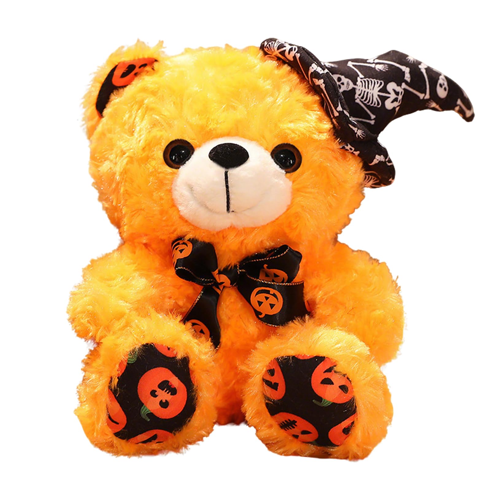 Aliangting Halloween Teddy Bear Stuffed Animals Plush Doll, Cute Plushie Teddy Bear, Stuffed gnomes for Halloween Home Decor Table Decorations Gifts