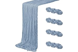 4 Pack Dusty Blue Cheesecloth Table Runner
