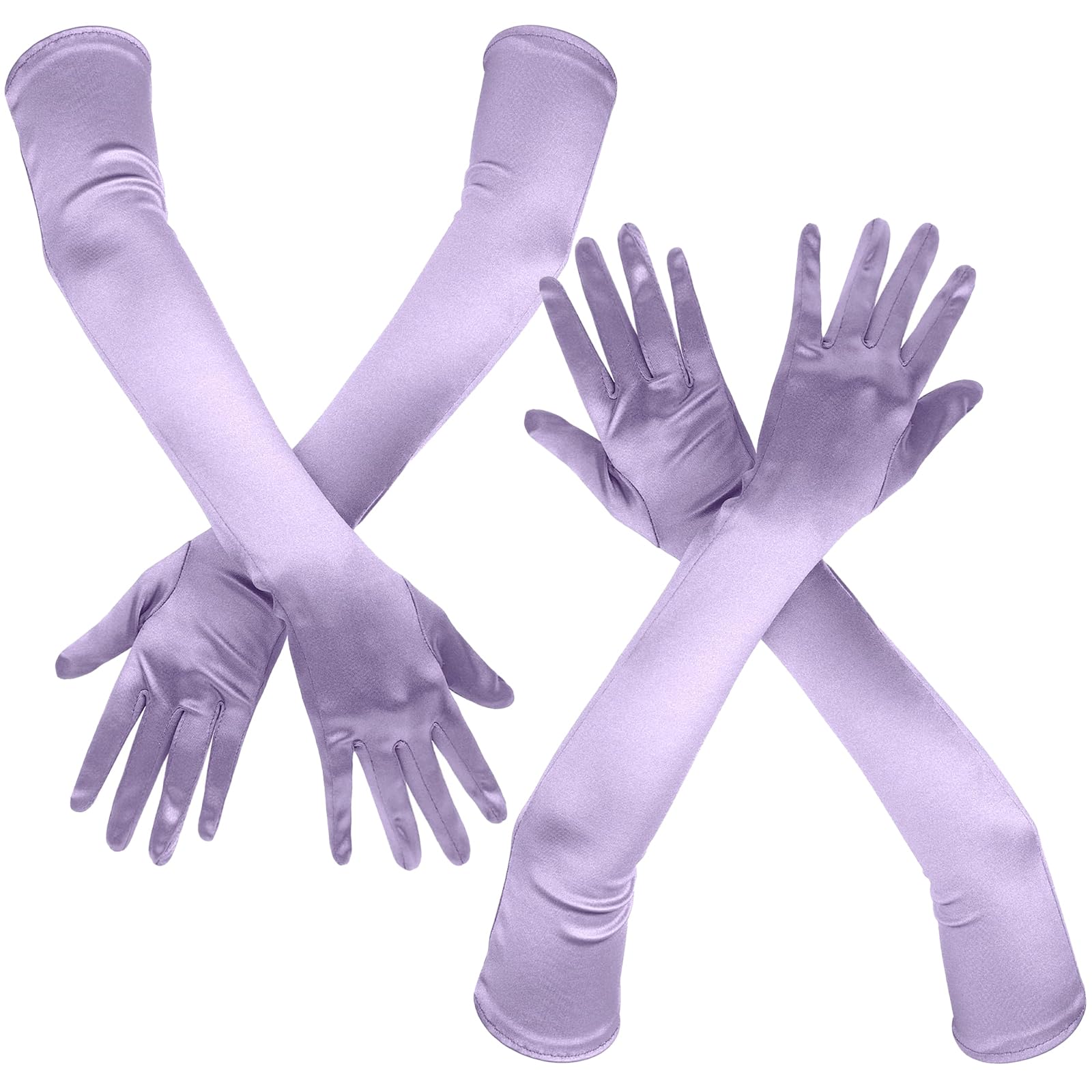 Doodlewitz Long Gloves for Women, Satin Glove, Fancy Dress Gloves, Elbow Length Opera Glove, 1920s Costume,for Women for Costume Evening Opera Bridal Party Wedding Prom