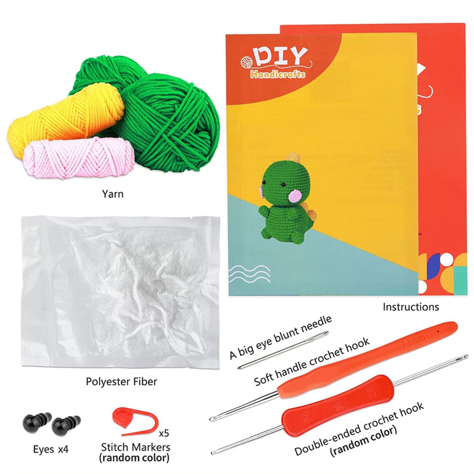 Crochet Debutant DHelle Kit De Crochet à Crochet à Faire Soi-même, 50,8 X 50,8 Cm, Pour Fabrication De Tapis Pour Enfants, Adultes Et Débutants Kit Tricot