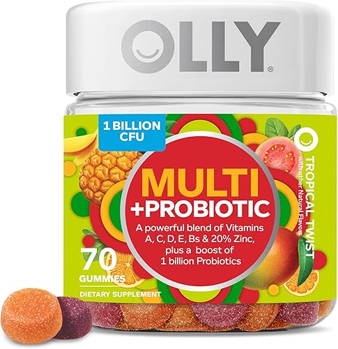 Miniatura 5 de OLLY Anillos de goma de fibra, 0.18 oz de fibra prebiótica, FOS (fructo-oligosacáridos) y gomitas multivitamínicas multiprobióticas para adultos, 1