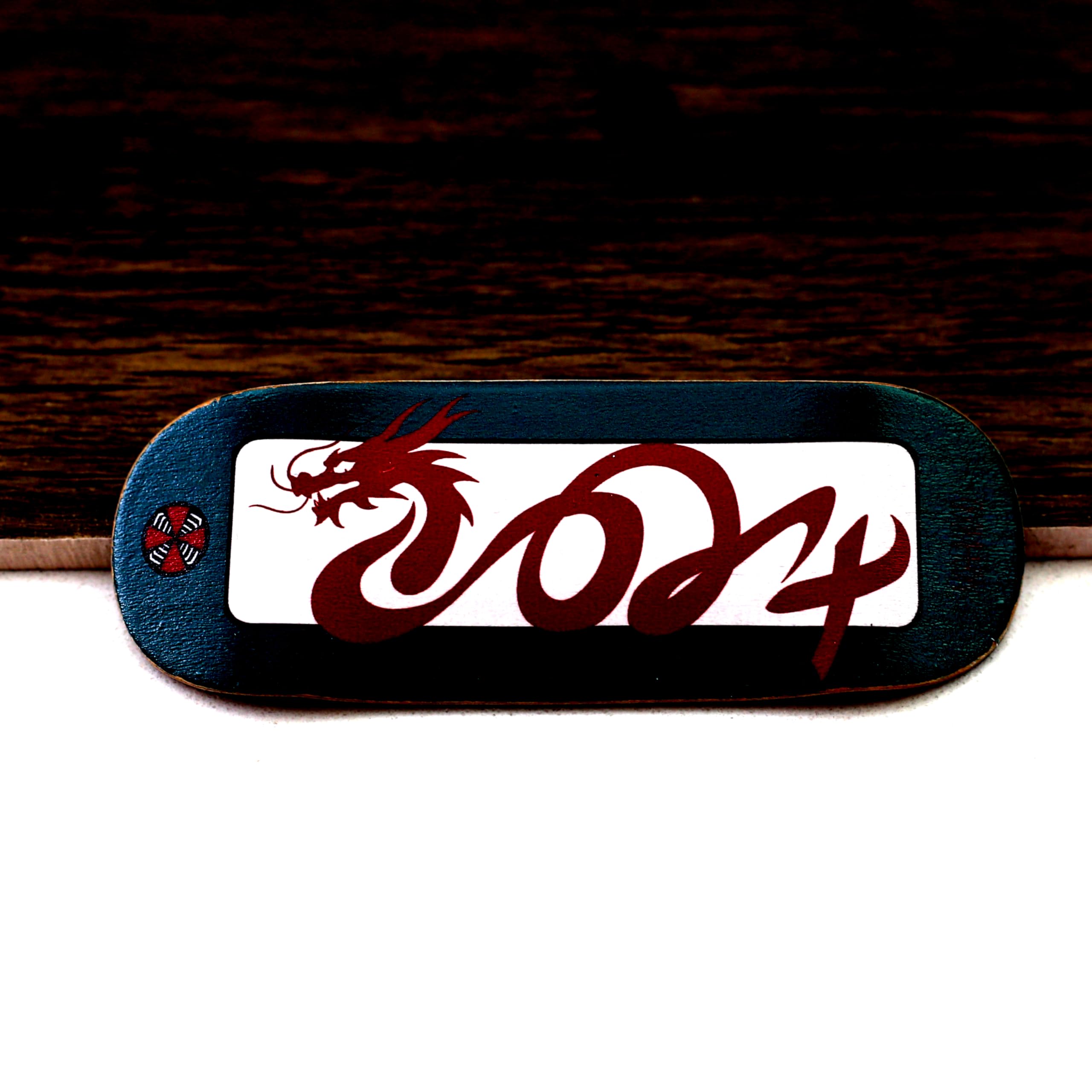 NOAHWOOD PRO Fingerboard Complete (6-Layer Colour Maple Wooden Deep Concave 35.5 x 97mm Handmade Deck + 34.5mm ARK 1G Truck + Gray Wheels ii) (Limited Collection 2024 Loong)