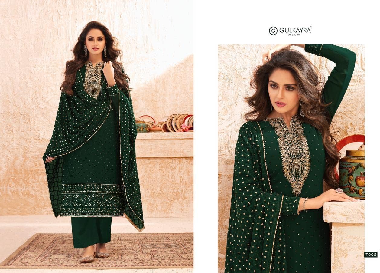 Diwali Special Indian Pakistani Designer Unsewn Salwar Kameez Palazzo Pant Dupatta Suits