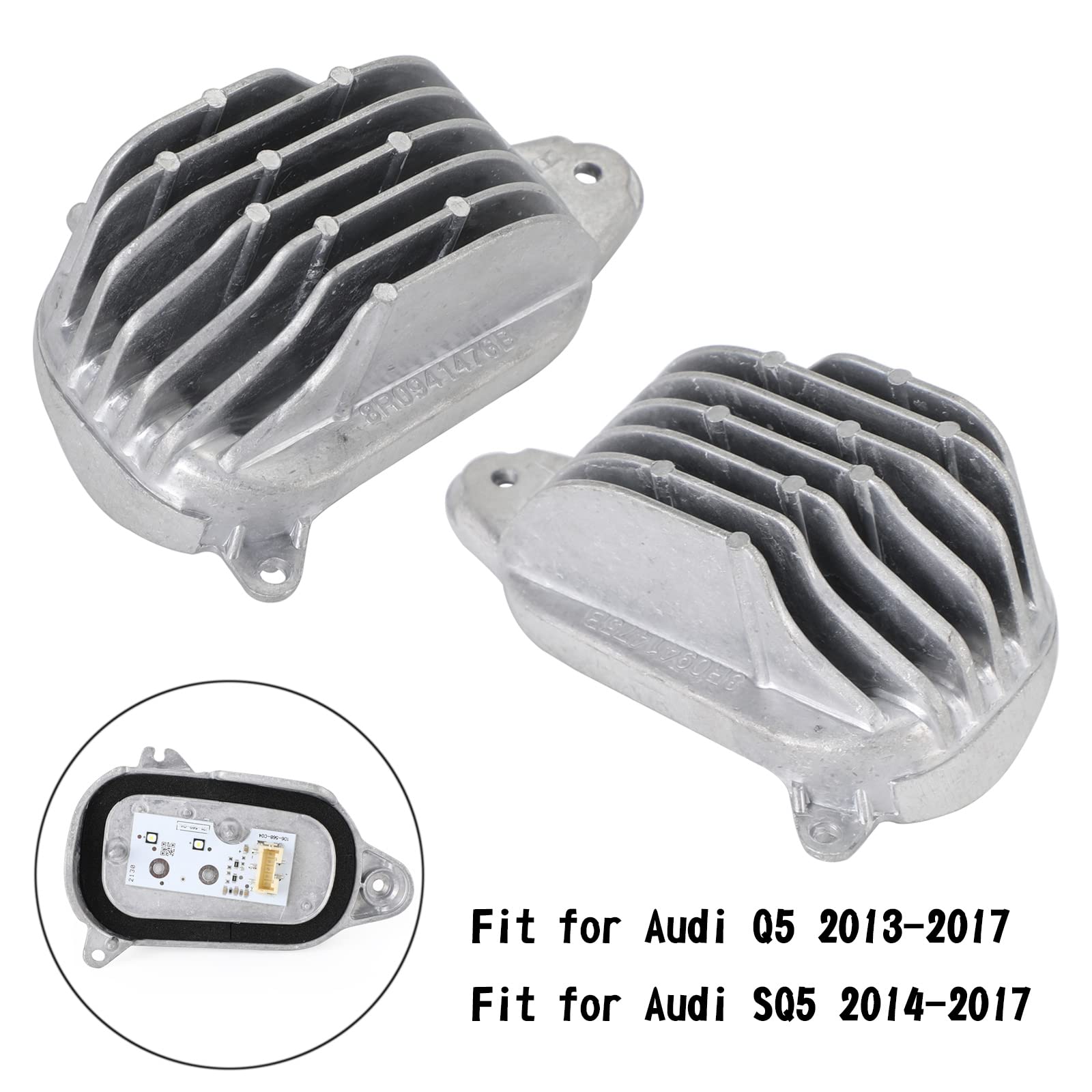 Left+Right DRL Control Module 8R0941475B/76B Fit for Audi Q5 SQ5 2013-2017