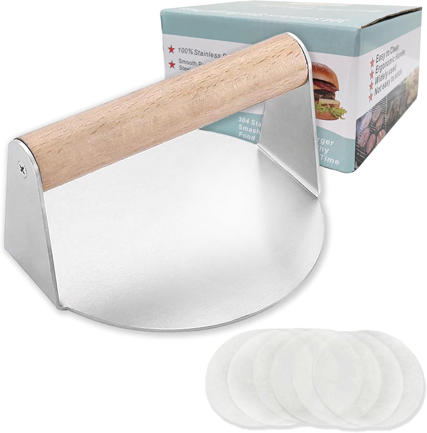 Stainless Steel Smash Burger Press Kit, Hamburger, Jamaica Ubuy