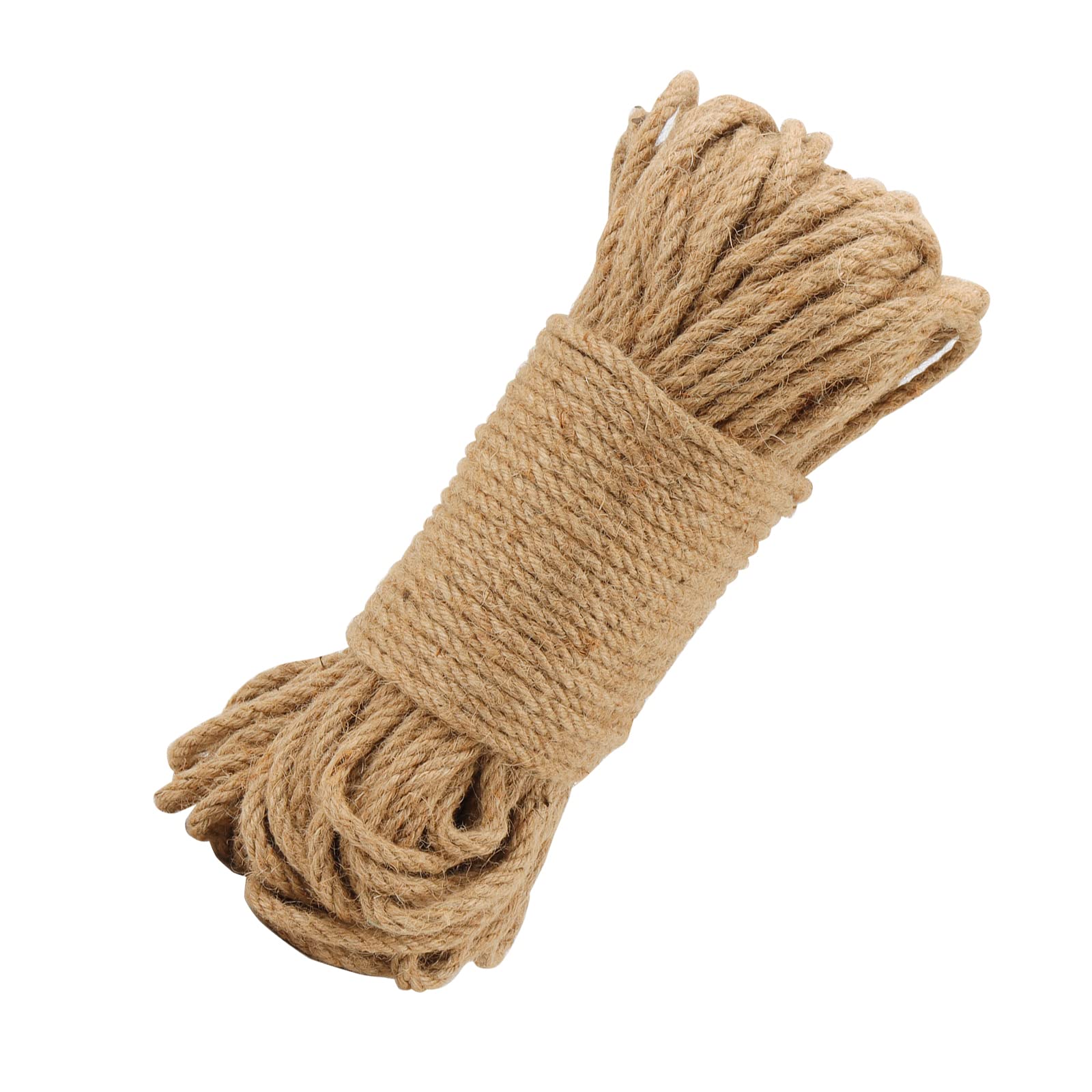 ZEONHAK 60m x 8mm Natural Jute Rope, Twisted Hemp Rope for Craft, luggage twine