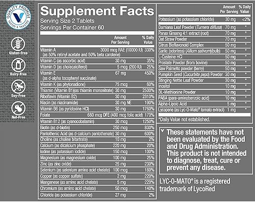 Miniatura 3 de The Vitamin Shoppe Especialmente para hombres, multivitamínicos, nutrientes y hierbas para el bienestar de los hombres, antioxidante que apoya la
