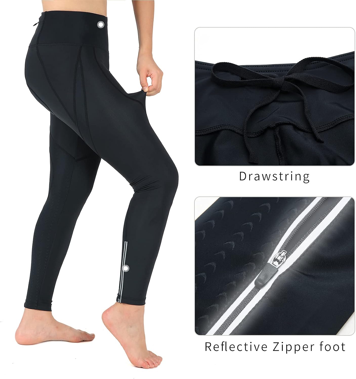 beroy Cycling Pants Women with Padded High Waisted Leggings Bike Long Compression Tights with Pockets : Clothing, Shoes & Jewelry