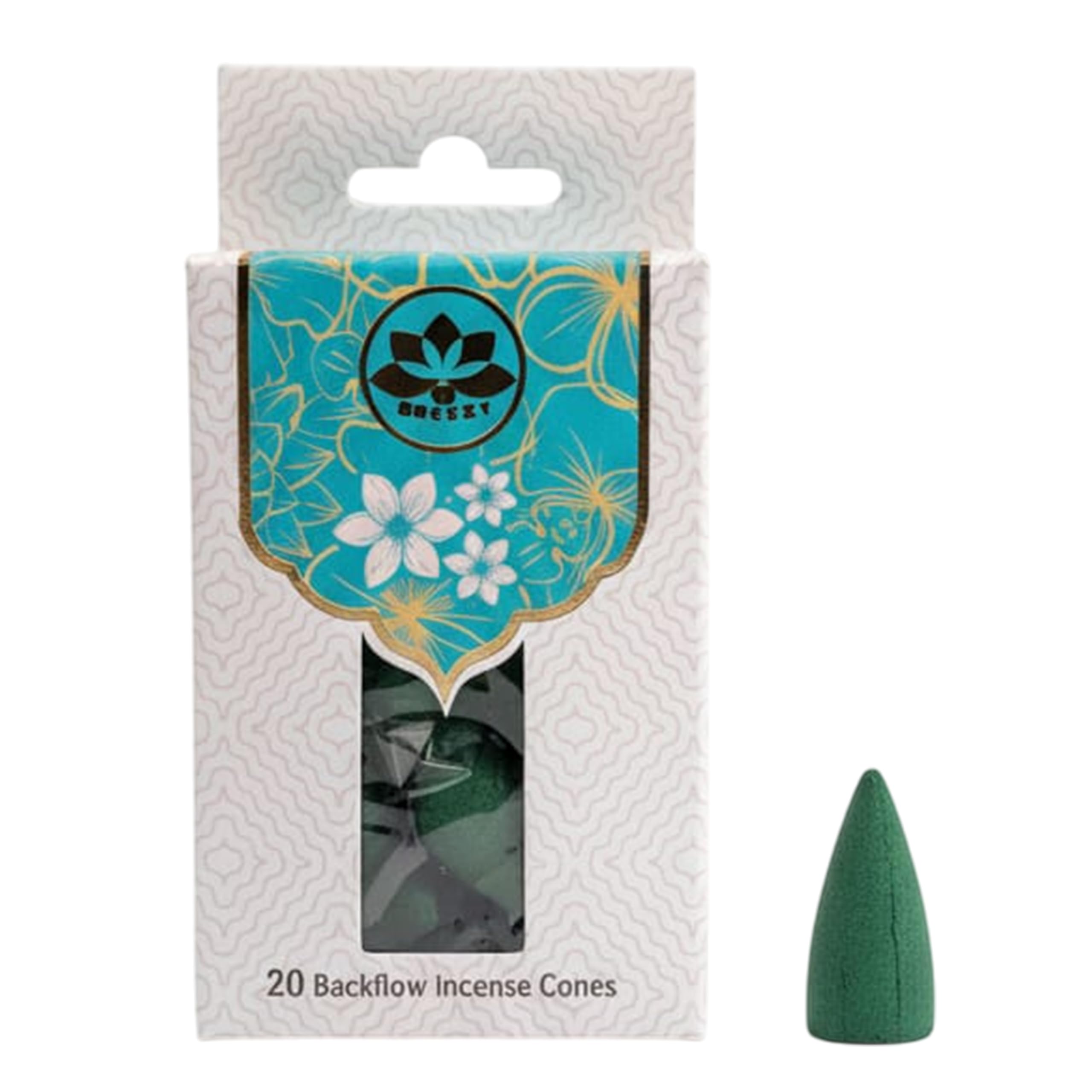Stl Breezy Jasmin Backflow Incense Cones, Long Burning Scented Aromatherapy Cone For Meditation, Yoga & Home Fragrance, Compatible With Backflow Burners (Jasmin)