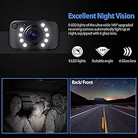 Vista 4 de eRapta Backup Camera for Truck 7''HD 2K Front/Rear View Monitor kit IP69 Waterproof Night Vision DIY Grid Lines for Car RVs Trucks Tractors Bus