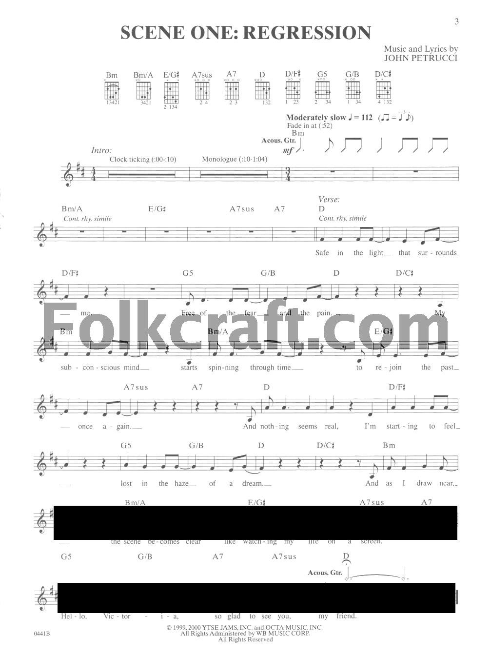 Dream Theater: Metropolis Part 2 - Scenes from a Memory | Guitar Tab Songbook with Authentic Transcriptions | Progressive Metal Sheet Music for Electric Guitar | Guitar Recorded Versions with Lyrics