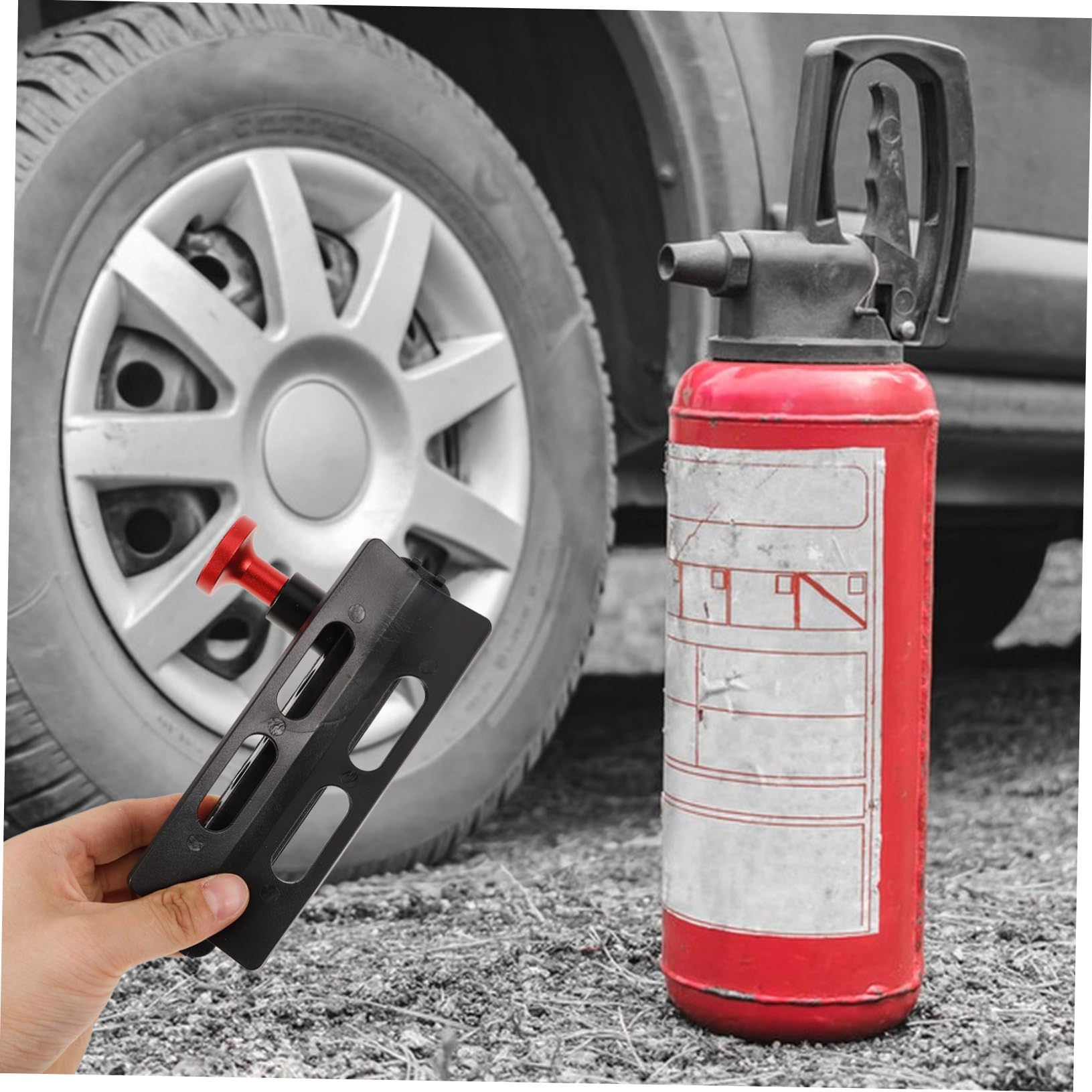 MAGICLULU Regolabilper Estintore da Auto Facile per Veicoli con Chiave Inclusa Design Ergonomico e Compatto