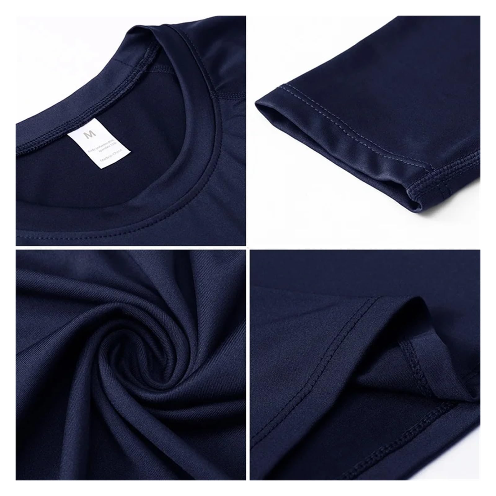 Camisas de compresión for Hombre, Camiseta Manga Larga for Entrenamiento, Gimnasio, Camisetas for Correr, Deportivas Capa Base Deportiva Fresca y Seca