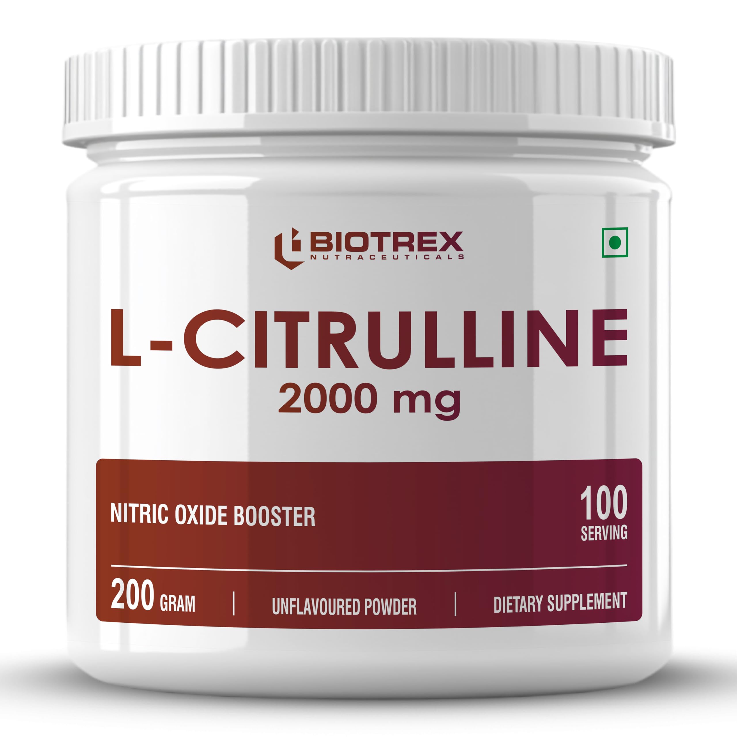 Biotrex Nutraceuticals L Citrulline Powder 2000mg | Supports Endurance & Muscle Pump | Production of Creatine | Enhances Athletic Performance | Unflavoured - 200Gram (100 Servings)-image-3