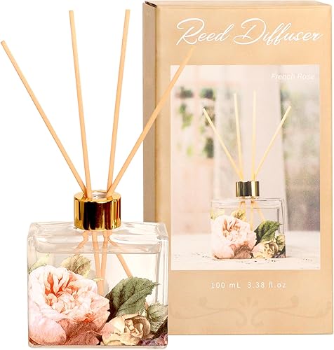 Miniatura 8 de Difusor clásico de varillas de aroma a lavanda, 3.4 onzas, 1 unidad, juego de difusor de aceite esencial para el hogar, dormitorio, baño, decoración