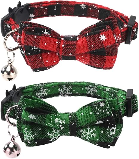 Christmas cat collars amazon Clearance