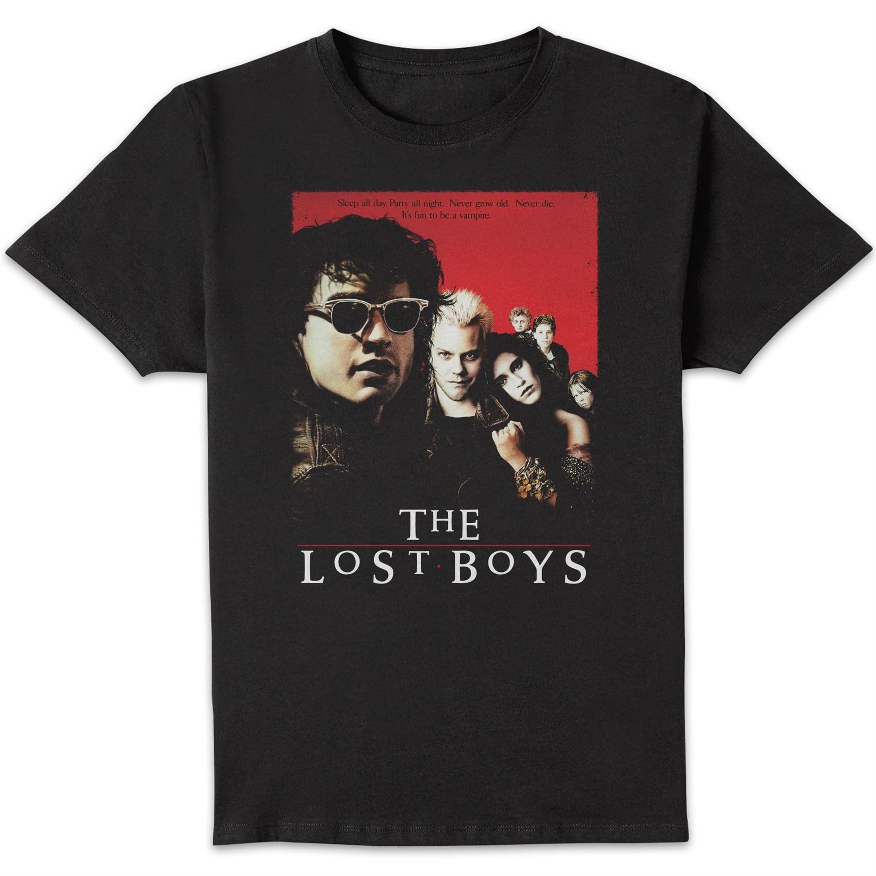 The Lost Boys Unisex Black Retro Poster T-Shirt - | Size: Medium