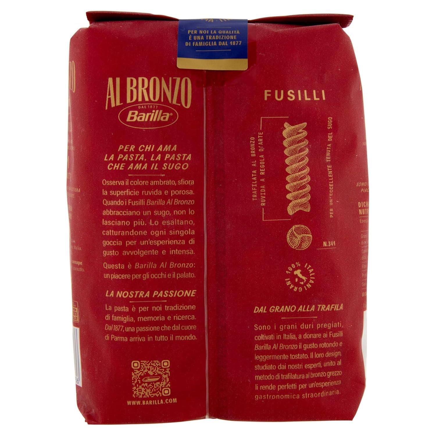 Italian Gourmet Fusilli Al Bronzo 24 x 500g + Polpa offerte