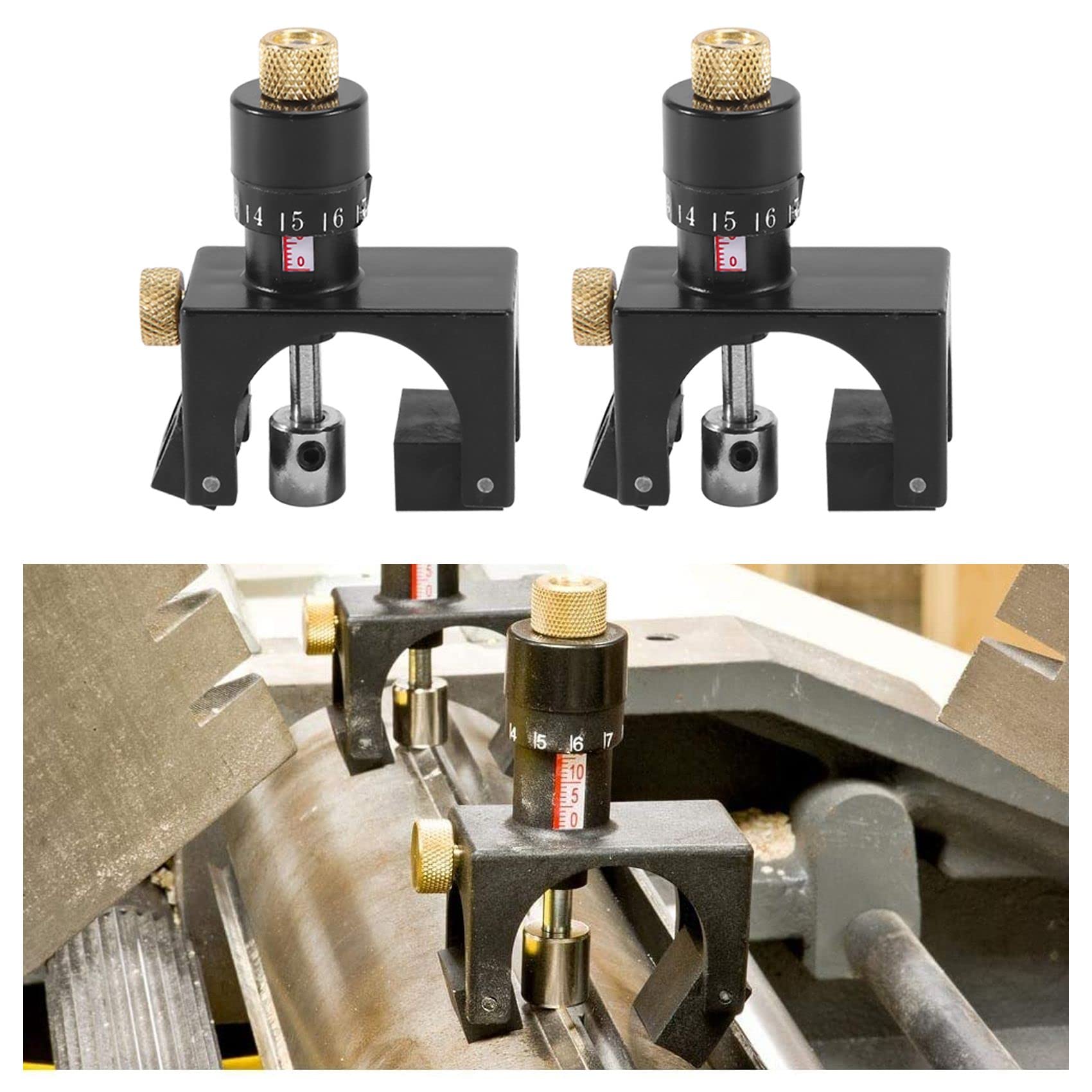 2X verstellbares Hobelmesser Cutter Kalibrator Einstelllehre Messgerät Holzbearbeitung Werkzeug
