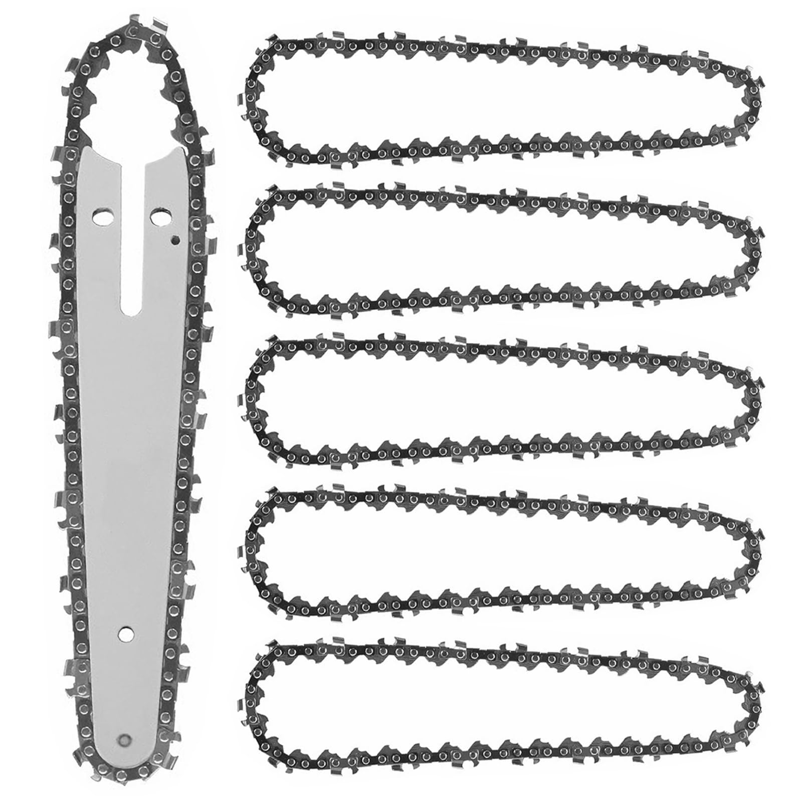 Joycabin 5 Pack 6 Inch Chainsaw Chain 37 Drive Links 1/4" 1.2mm – 6" Replacement Saw Chain for Mini Electric Cordless Chainsaws, Garden Tree Cutting Woodworking — image 1