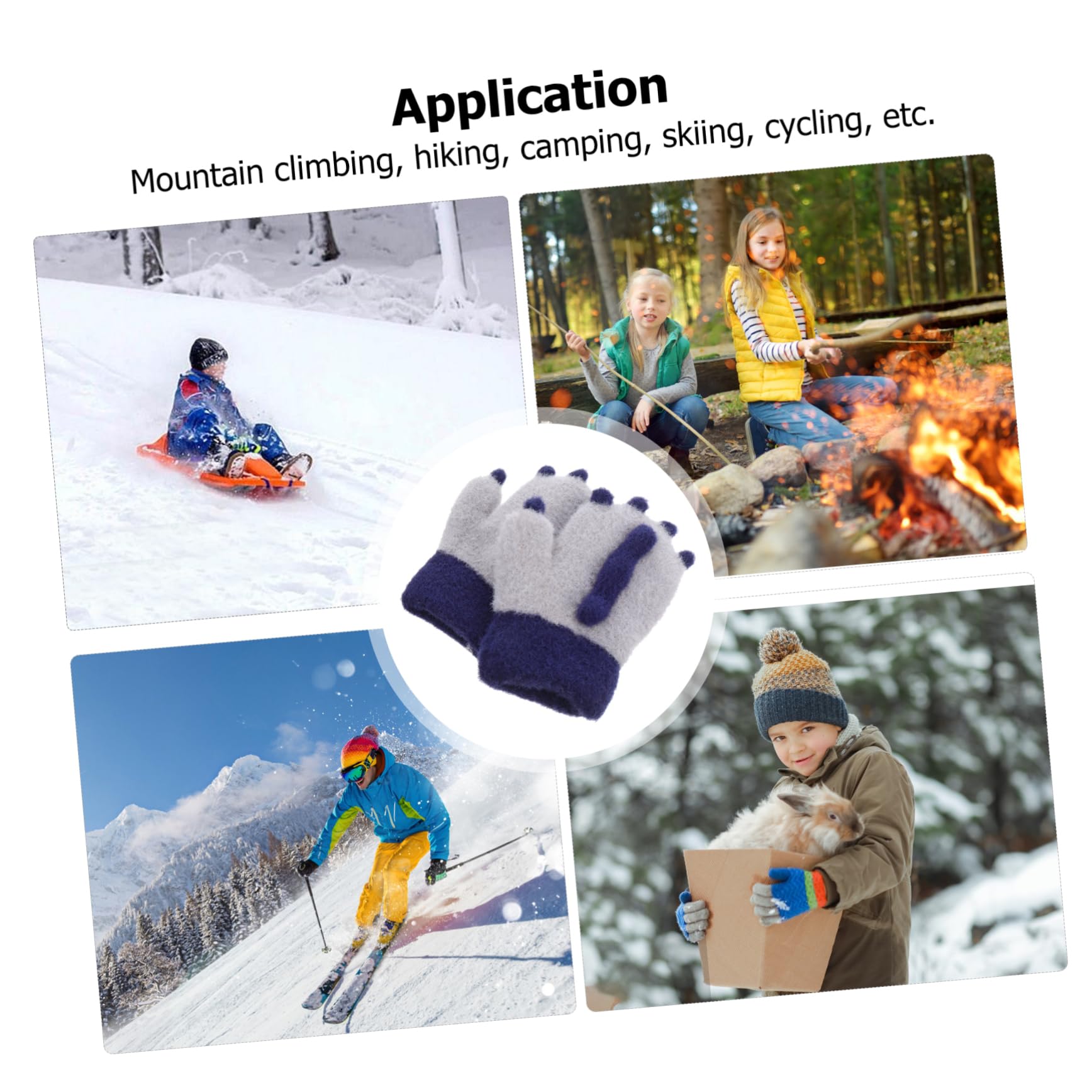 Didiseaon Adorable Dinosaur Claw Kids Cashmere Winter Gloves Full-finger Warm for Cold Weather