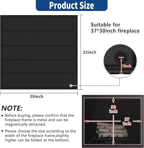 Miniatura 2 de Funda magnética para chimenea, bloquea la chimenea que detiene la pérdida de calor, tapón de chimenea para interiores, ahorra energía, cubierta