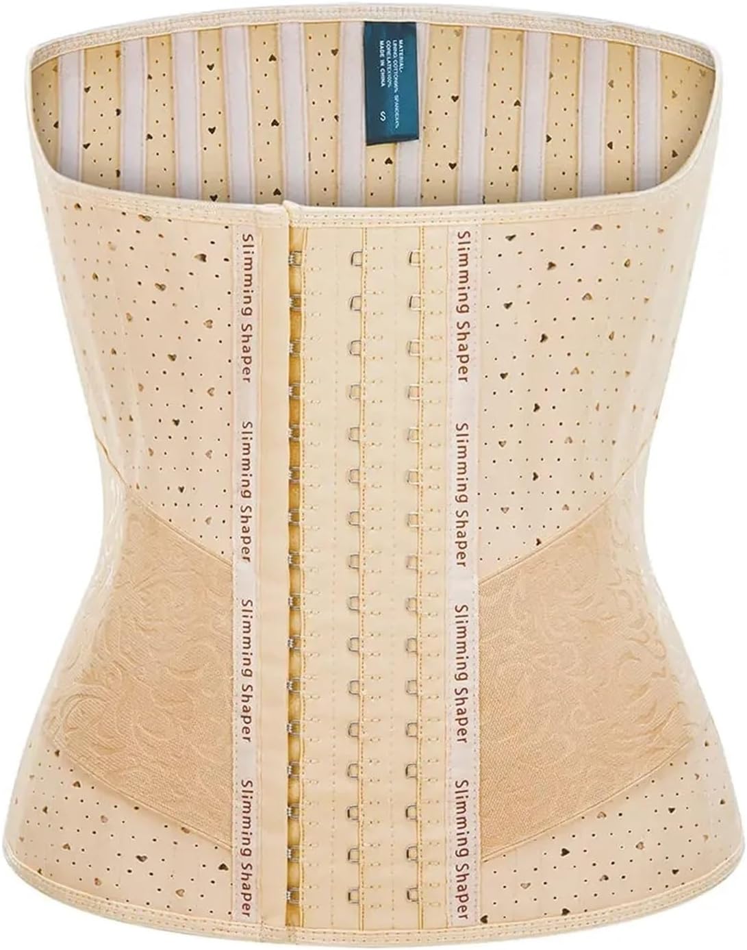 Women's 25 Steel Bones Latex Waist Trainer - Long Torso Tummy Control Corset, Slimming Belly Body Shaper Shapewear