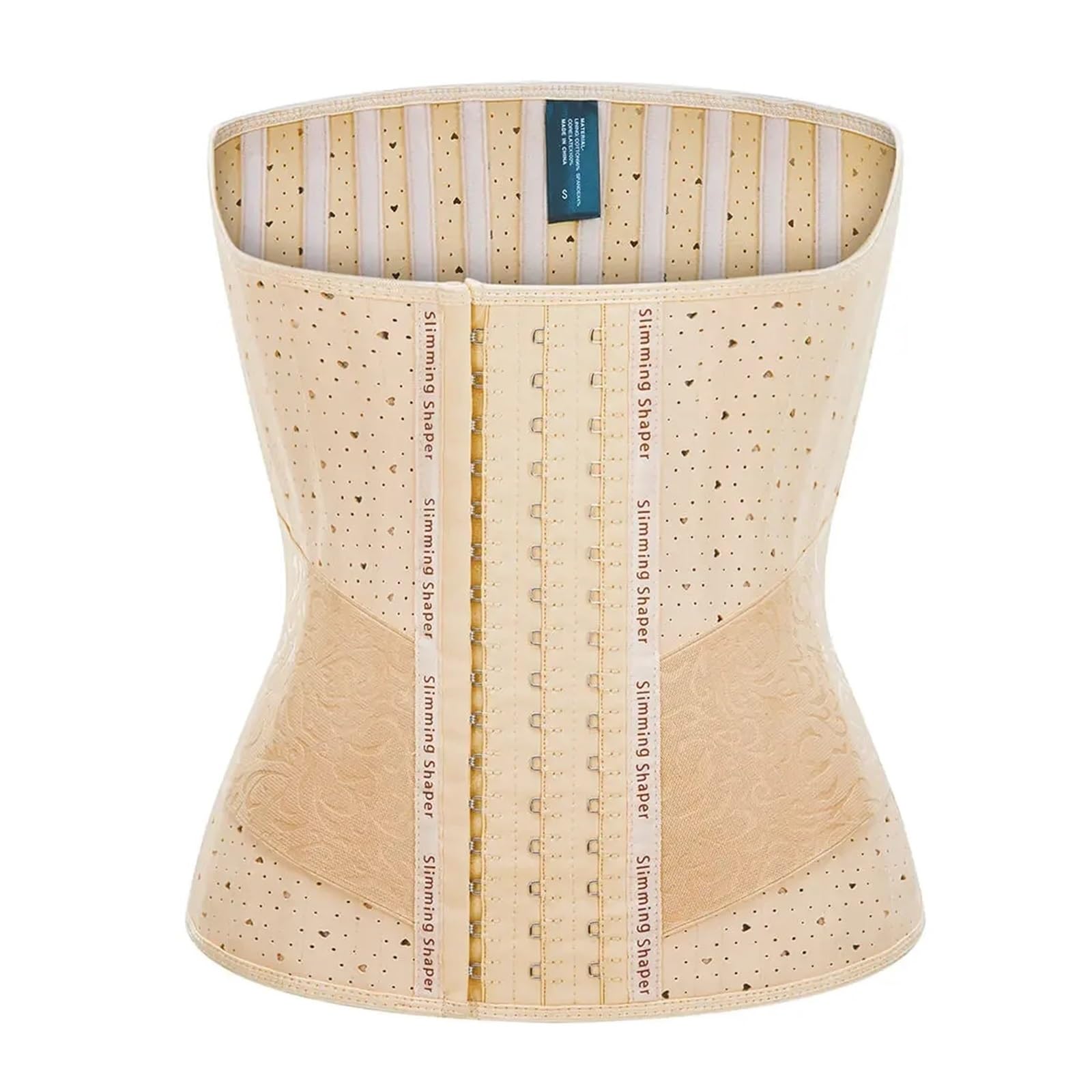 Corsetto Donna 25 Corsetto Modellante in Lattice Steel Bones con Controllo della Pancia, Corsetto Modellante for Il Corpo, Snellente for la Pancia(Beige,S)