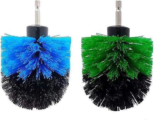Paquete de 2 cepillos con taladro cónico para limpiar baños, cocinas, duchas, lechada, detalles automáticos, llantas y más