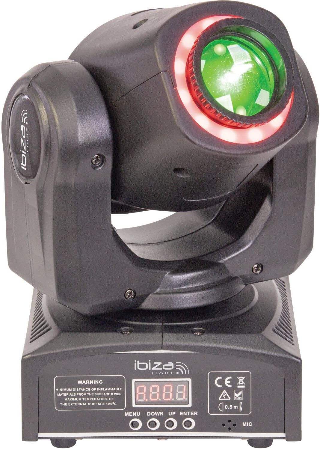 MHSPOT30-FX - Ibiza - 30W SPOT MOVING HEAD WITH ANIMATION WASH RING EFFECT, CLR WHEEL, GB WHEEL, DMX