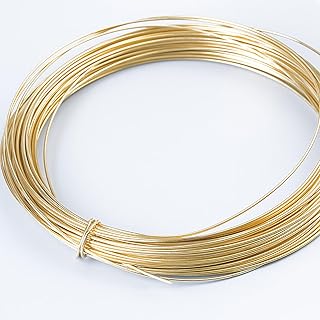 COYOUCO Brass Round Wire Gold Brass Wire for Beading Craft 5M,1.1mm