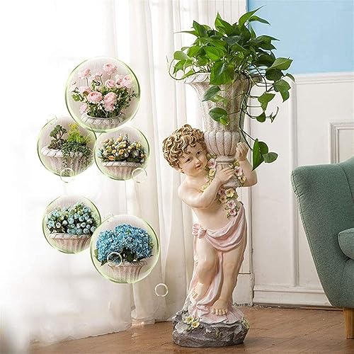 Miniatura 3 de OLOTU Elegante jarrón de resina de 404 pulgadas de alta calidad y aspecto elegante floreros grandes eclécticos para el hogar lindo arreglo floral de