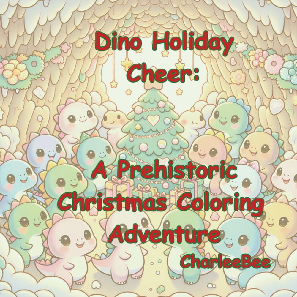 Dino Holiday Cheer: A Prehistoric Christmas Coloring Adventure
