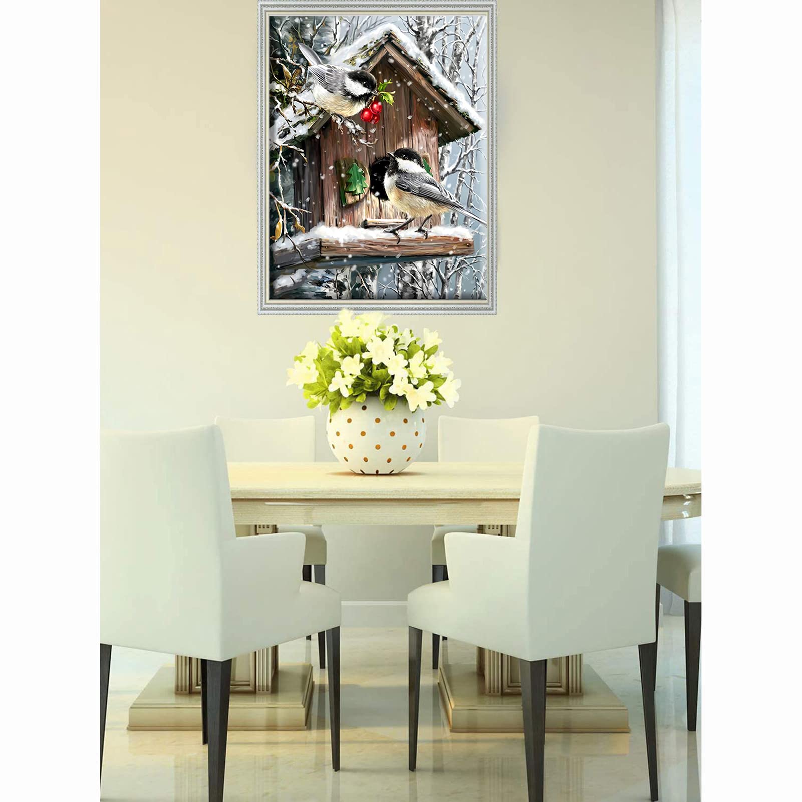 WOWDECOR Kit Per Punto Croce Prestampato Per Adulti E