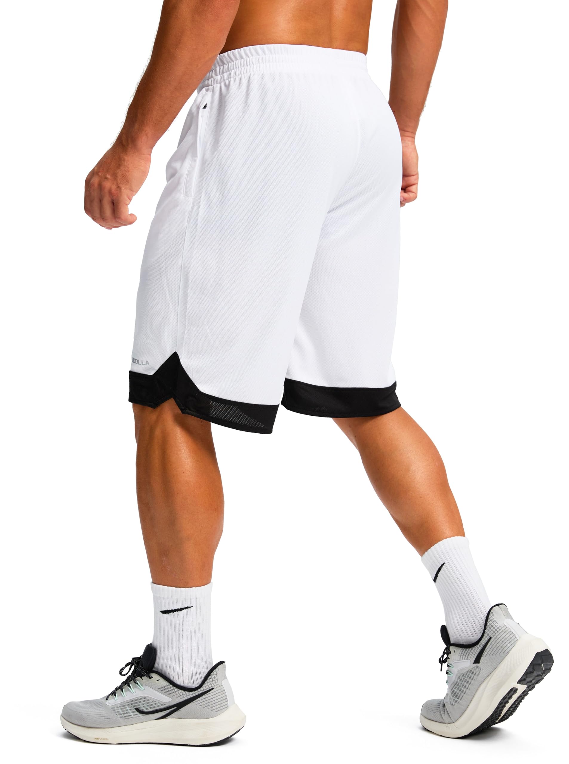 Pudolla Men's Basketball Shorts with Zipper Pockets 11