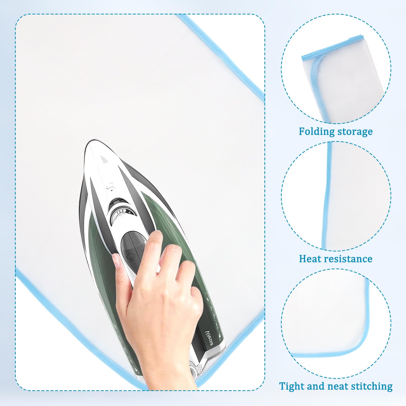 4 Pcs Bügeltuch für Dampfbügeleisen Bügelschutz Bügelhilfe Bügeldecke Bügelmatte Mit Bügelhandschuh Verhindert Verbrennungen, Schützt Kleidung und Beugt Verbrennungen Vor
