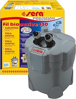sera fil bioactive 130 | Aquarium Außenfilter mit Wasserdurchfluss 300 l/h | Aquarium Filter für Süßwasseraquarien bis 130 L | Aquariumfilter inkl. Filtermedien | Biologisch aktiv & anschlussfertig