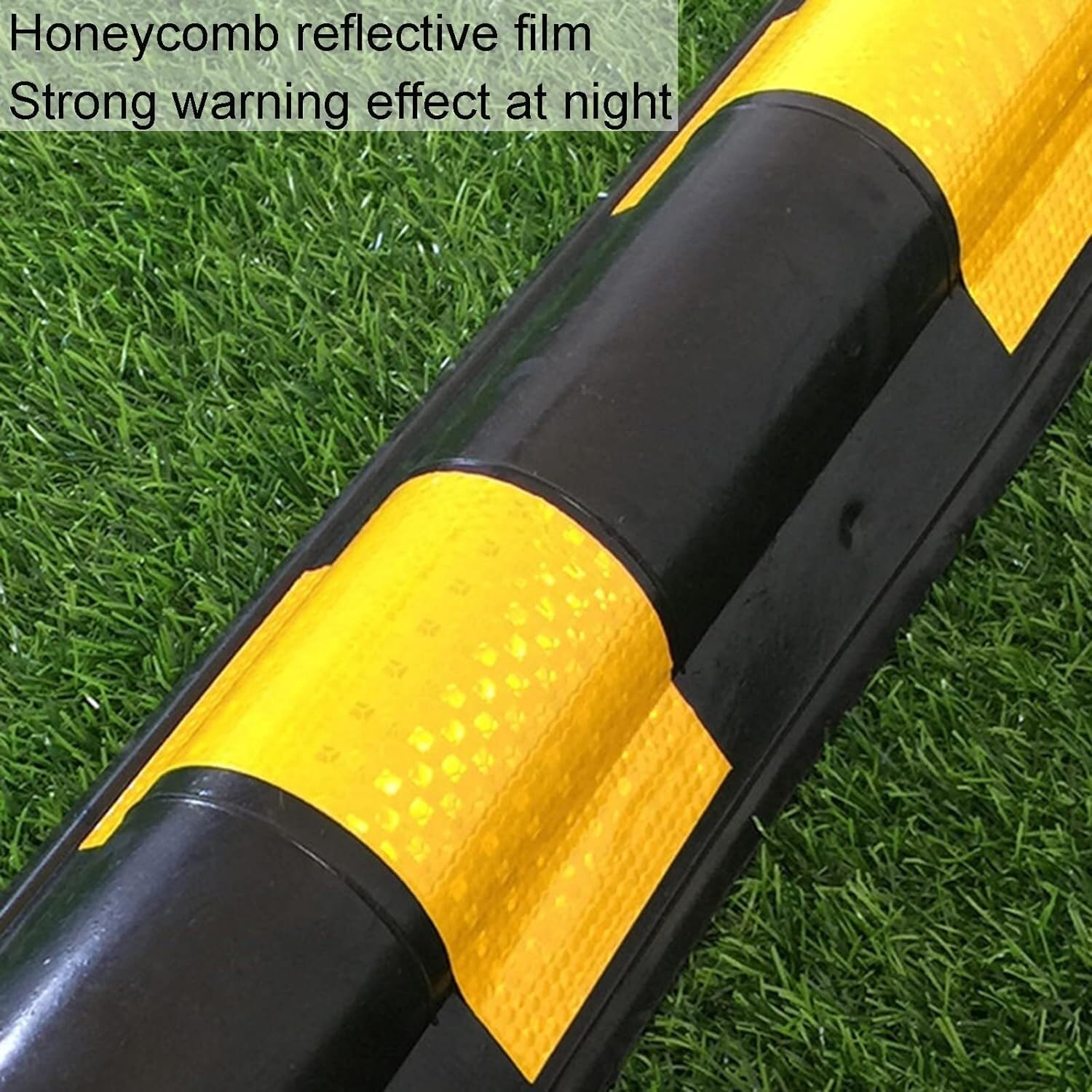 MekUk Protección para Parachoques Protectores de borde y parachoques de pared, garaje con tira amarilla reflectante, guardias de almacenes, poste de parachoques Protectores para Esquinas de la Columna