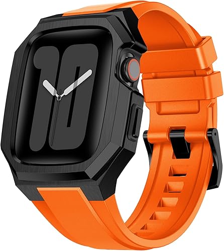 Miniatura 8 de AIRYZGOOD Funda de metal de lujo con correa compatible con Apple Watch Band de 1.732 pulgadas, 1.772 pulgadas, 1.772 pulgadas, funda protectora