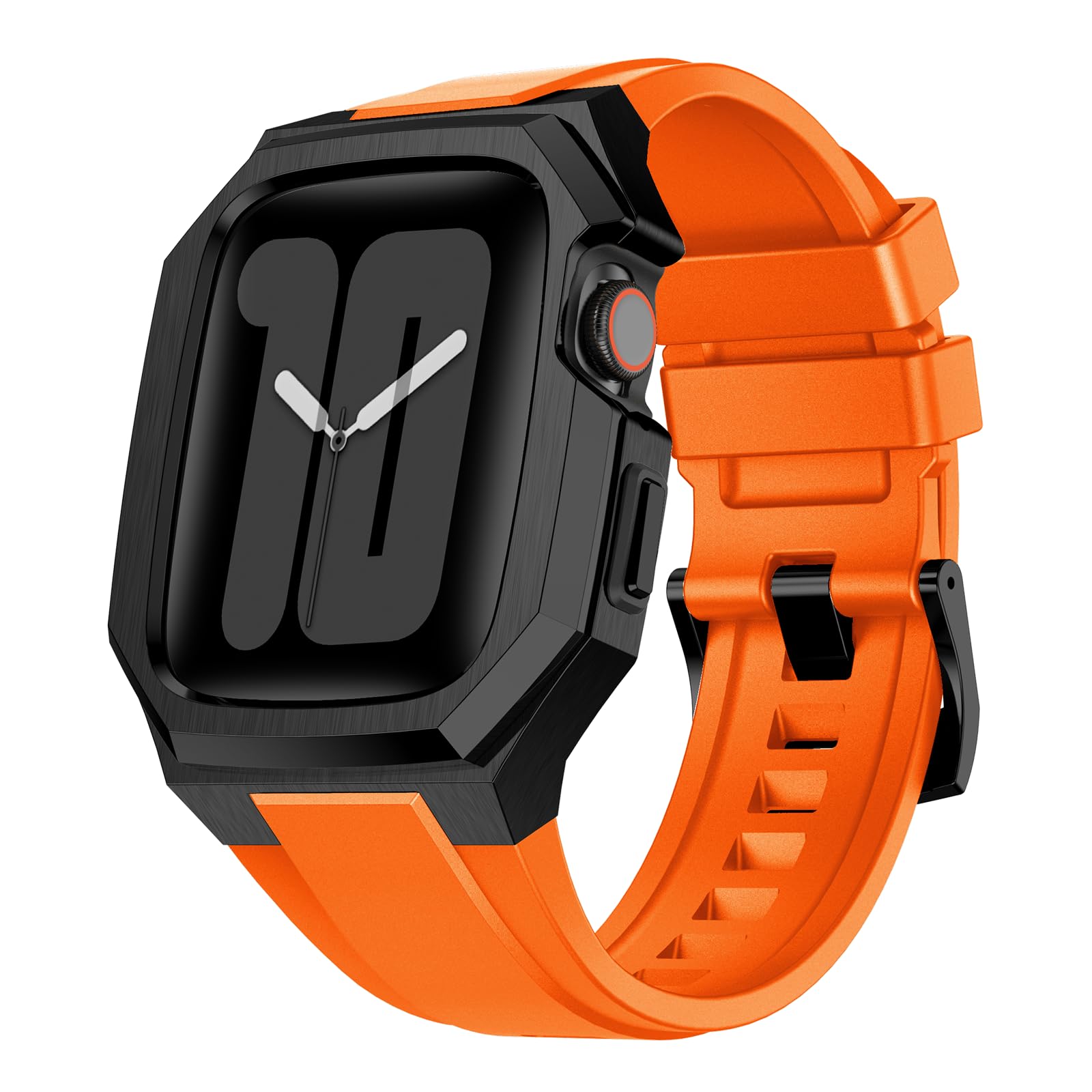 Luxury Metal Case with FKM Band for Apple Watch Ultra 4/3/2/1 49mm&amp;44~46mm