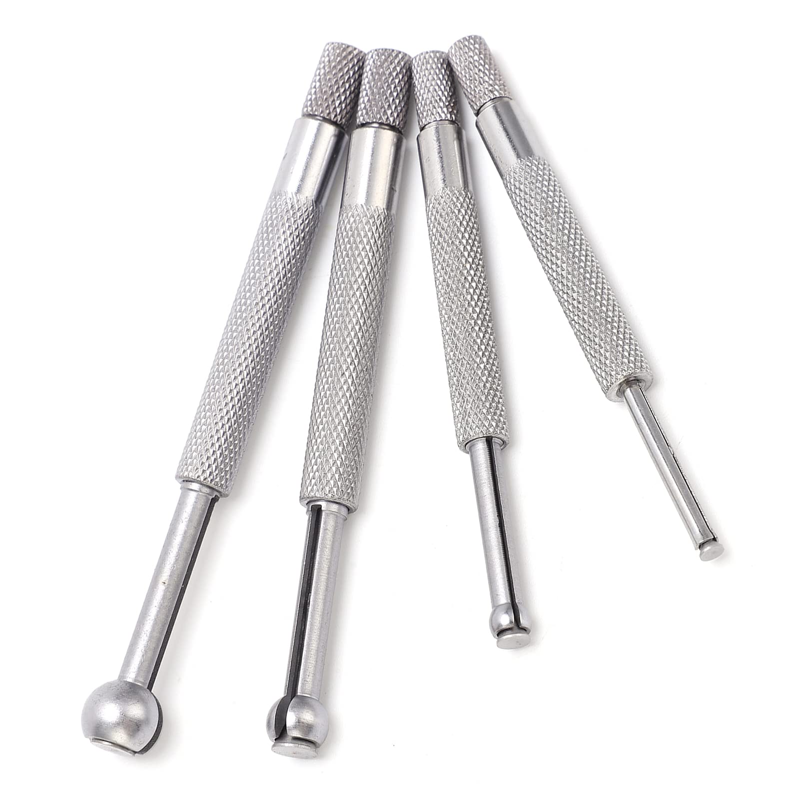4PCS Telescopic Hole Gauge Set, Full Ball Bore Measuring Tool with 3-13mm Range, Heat - Treated Steel Telescoping Gauge for Small Holes Slits and Grooves, Includes Storage Bag