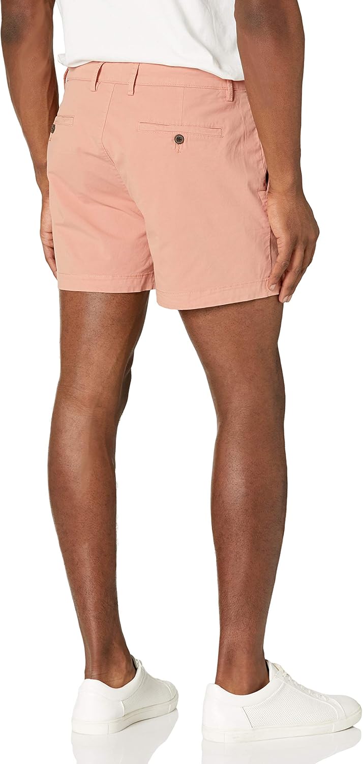 Amazon Essentials Men's Slim-Fit 5" Flat-Front Comfort Stretch Chino Shorts - Image 2