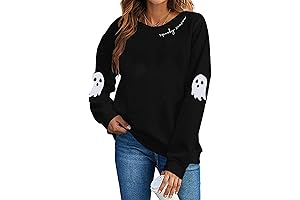 Spooky Season Halloween Sweatshirt: Women's Ghost Crewneck