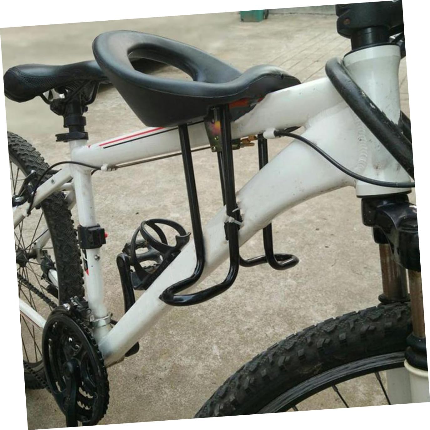 OSALADI Bike Seat Front Beam Safety Seat, Compatible with 3-6cm Front Beam, Sturdy Bike Riding Safety Saddle for Boys