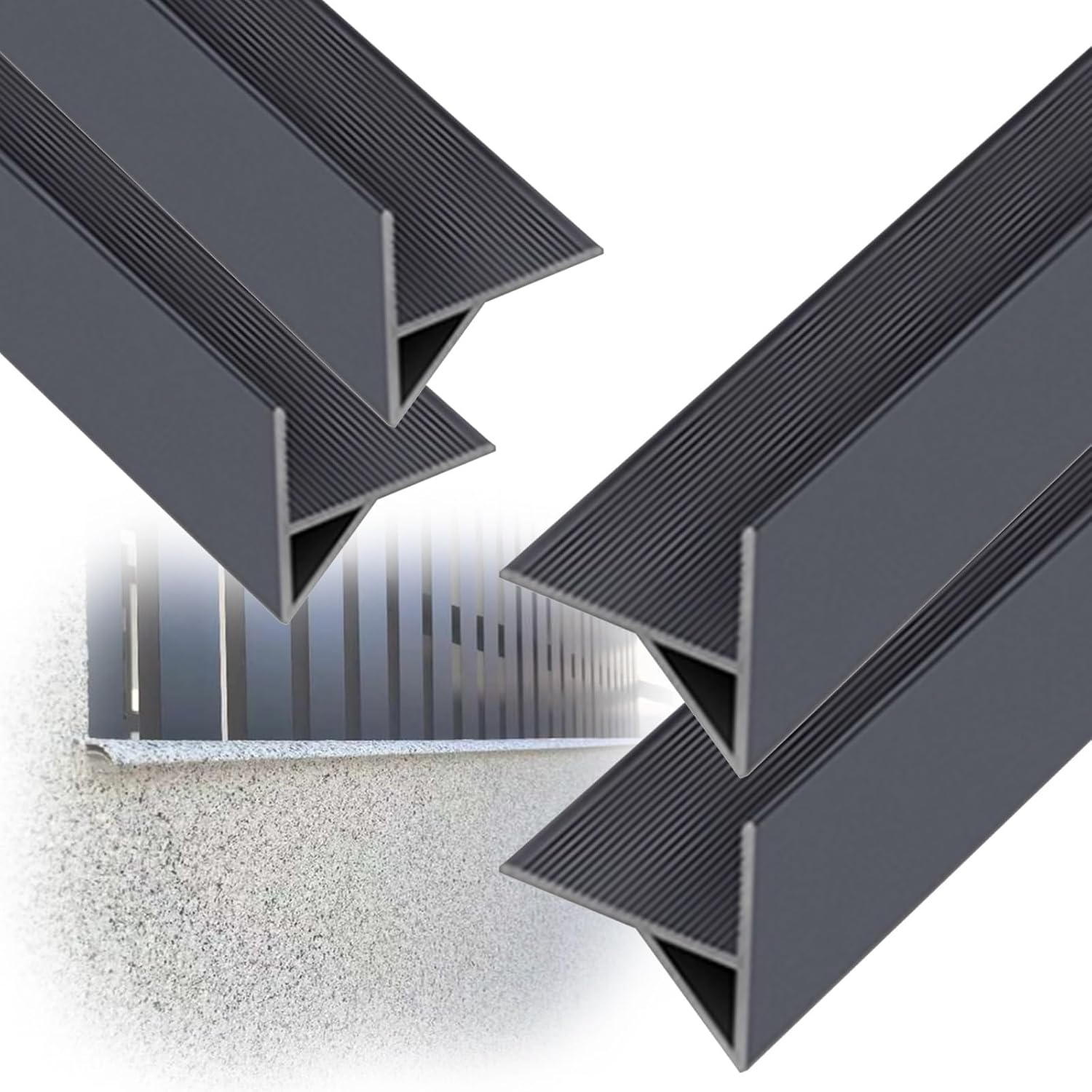 1 2 3 4 5 10 Pieces Window Sill Rain Diverter, Curved Eagle Beak Rain Diverter Strip, Stylish Drip Device for Outdoor Decor for Patio Decor/Window Sill(4 PCS,L 72IN)
