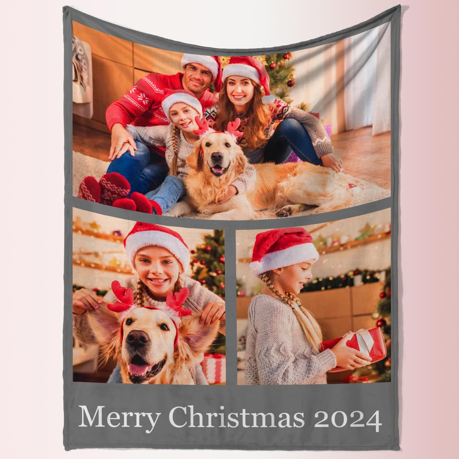 Rainsar Manta Personalizadas con Fotos Texto, Mantas Personalizado, Regalos Personalizados para Papá, Mamá, Amigos, Fotos Personalizadas Regalo para Aniversario, Cumpleaños, San Valentín, Navidad