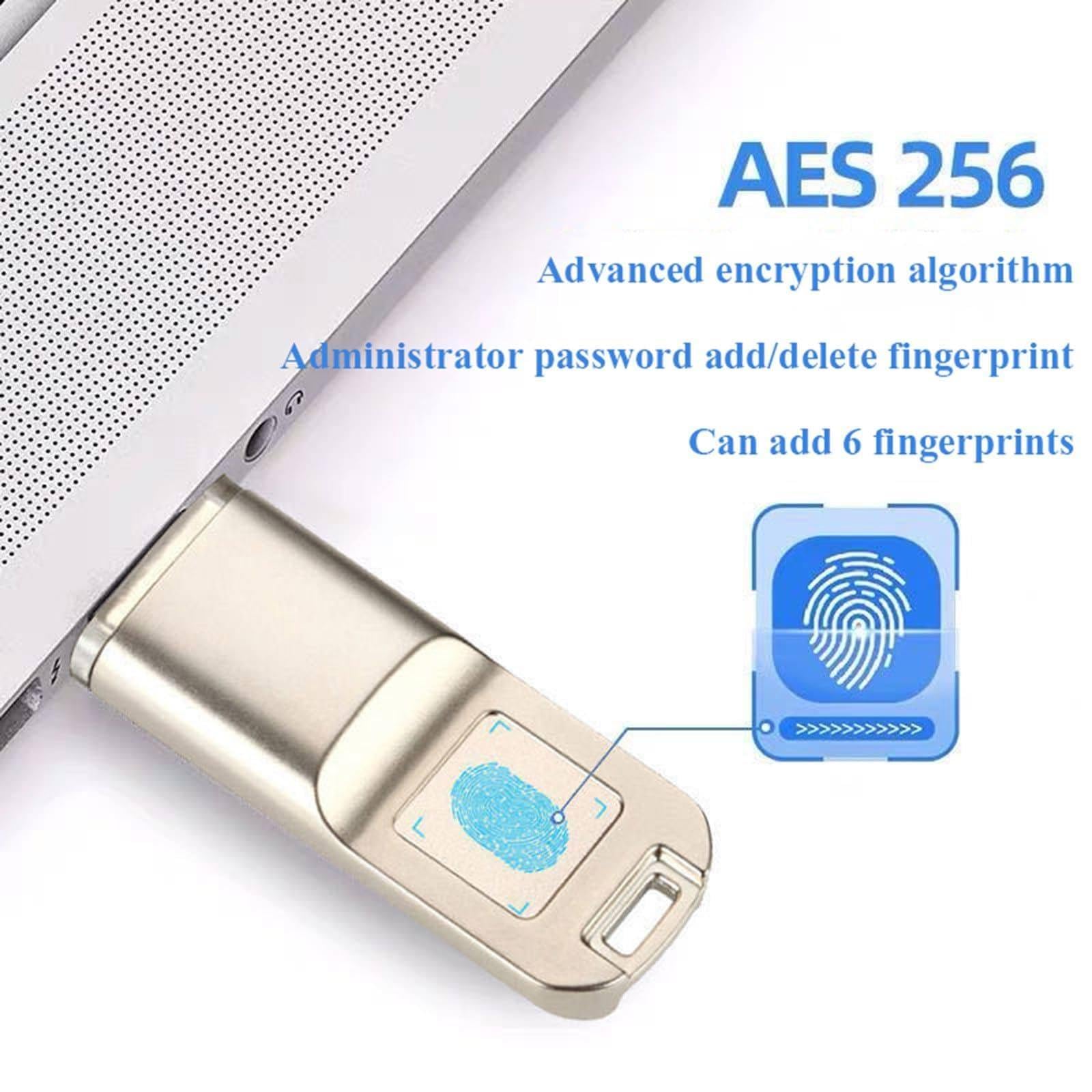 Pamięć Flash Usb Z Czytnikiem Linii Papilarnych, Pamięć Flash USB 3.0, Obsługuje 10 Odcisków Palców, Prędkość Odczytu 100 M/S, Kompatybilna Z Systemami Windows I Mac Os 128GB