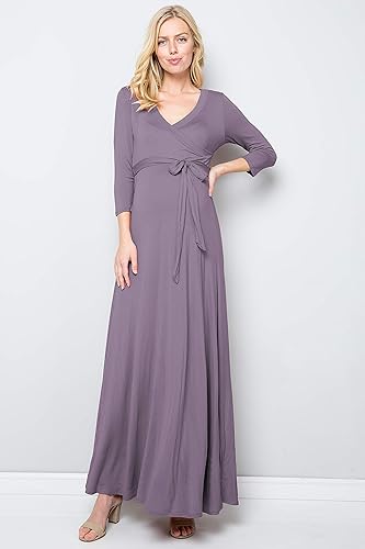 Miniatura 2 de My Bump Vestido largo cruzado de maternidad (fabricado en Estados Unidos)